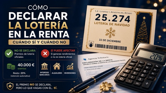 ¿Cómo se declara la lotería en la renta?