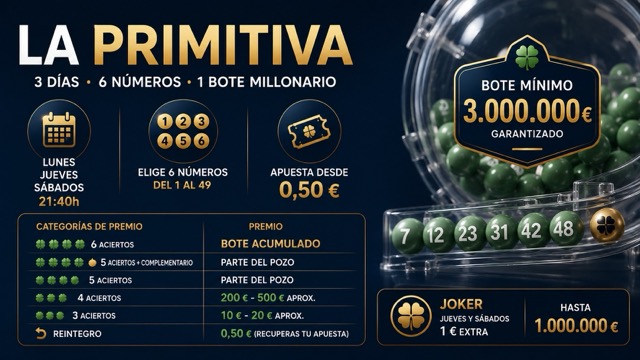 C�mo funciona La Primitiva: n�meros, complementario, reintegro y premios
