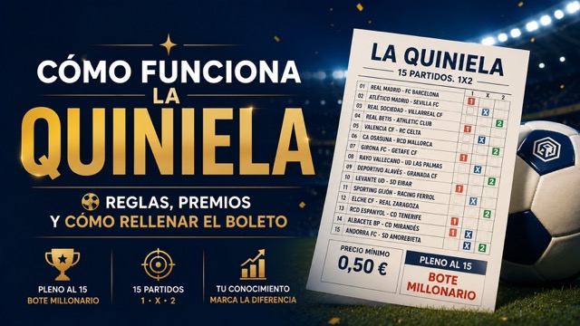 C�mo funciona La Quiniela: pron�stico 1-X-2 y Pleno al 15