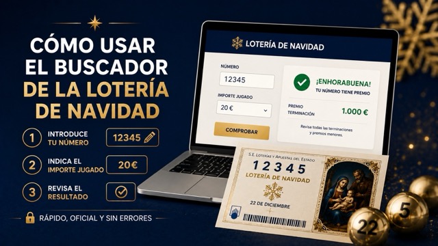 Cómo usar el buscador de la Lotería de Navidad