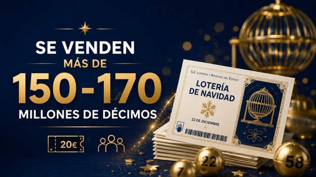 ¿Cuántos décimos se venden en la Lotería de Navidad?