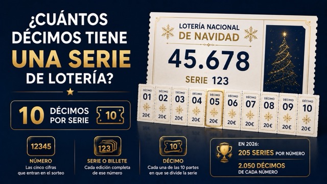 Cu�ntos d�cimos tiene una serie de loter�a