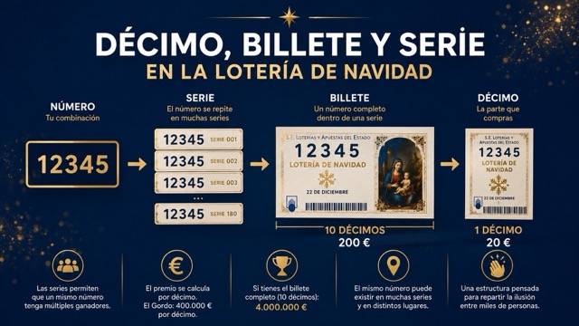 Diferencia entre d�cimo, billete y serie en la loter�a