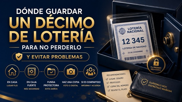 Dónde guardar el décimo de lotería de forma segura