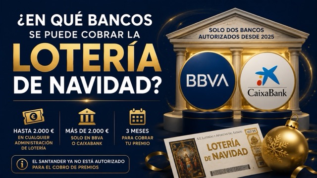 En qu� bancos se puede cobrar la Loter�a de Navidad: BBVA y CaixaBank