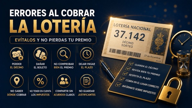 Errores al cobrar la lotería