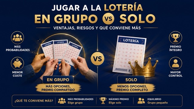 Jugar a la lotería en grupo o en solitario: ¿qué es mejor?