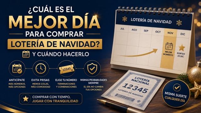 ¿Cuál es el mejor día para comprar la Lotería de Navidad?