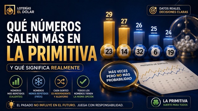N�meros m�s repetidos en La Primitiva