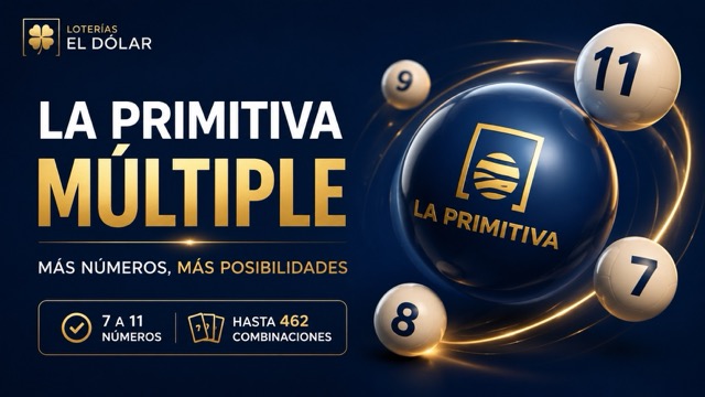 Primitiva múltiple: marcar de 7 a 11 números y tabla de precios