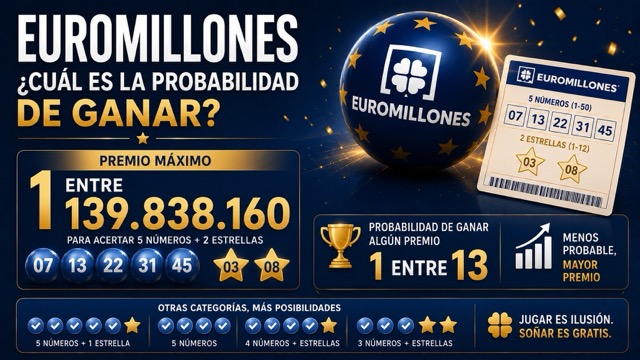 ¿Qué probabilidad hay de ganar el Euromillones?
