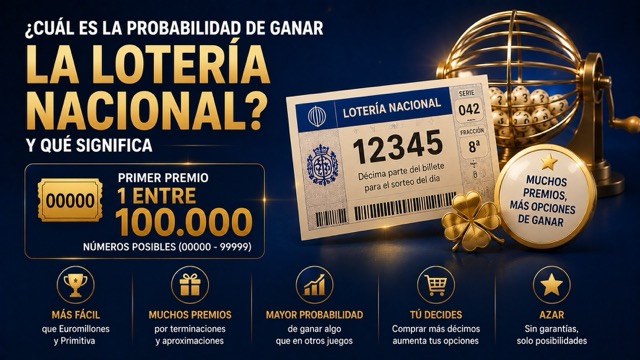 ¿Qué probabilidad hay de ganar la Lotería Nacional?