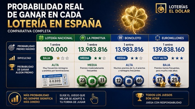 Las probabilidades reales de las loterías en España