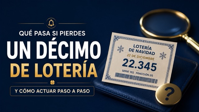 ¿Qué pasa si pierdes un décimo de lotería?